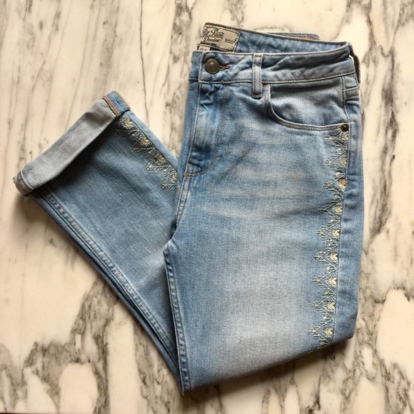 Fat Face Denim - Fat Face Denim Crop Embroidered Jeans